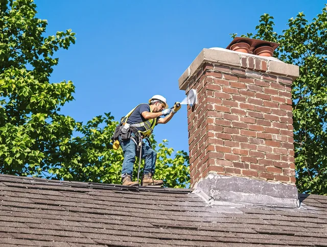 Copley Chimney Sweep performing an inspection with advanced tools in Copley, OH