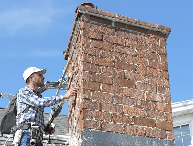 Brickwork for a chimney rebuild by Copley Chimney Sweep in Copley, OH