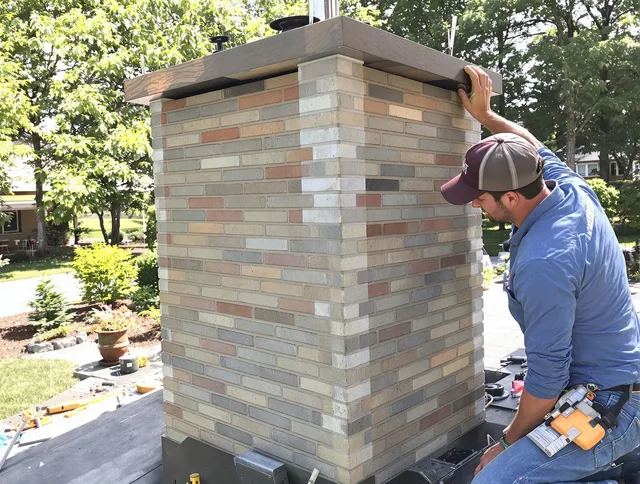 Copley Chimney Sweep completing a modern chimney remodel in Copley, OH