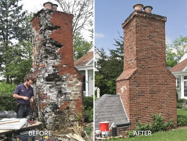 Copley Chimney Sweep performing a full chimney restoration in Copley, OH