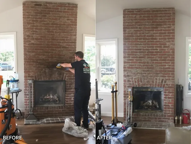 Finished chimney sweeping service by Copley Chimney Sweep in Copley, OH