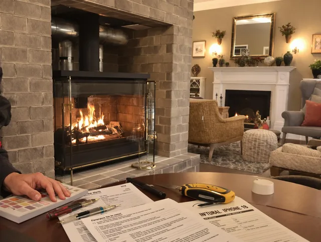 Copley Chimney Sweep verifying fireplace safety measures in Copley, OH